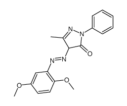4-(2',5'-Dimethoxyphenylazo)-3-methyl-1-phenylpyrazolin-5-on Structure