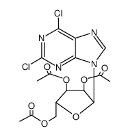 tri-O-acetyl-1-(2,6-dichloro-purin-9-yl)-β-D-1-deoxy-ribofuranose Structure