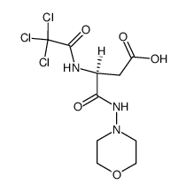 N1-morpholin-4-yl-N2-trichloroacetyl-isoasparagine Structure