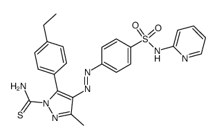 5-(4-ethyl-phenyl)-3-methyl-4-(4-pyridin-2-ylsulfamoyl-phenylazo)-pyrazole-1-carbothioic acid amide结构式