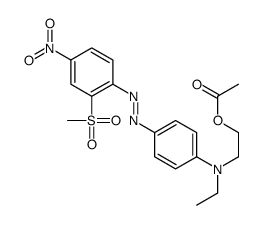 2-[N-ethyl-p-[[2-(methylsulphonyl)-4-nitrophenyl]azo]anilino]ethyl acetate structure