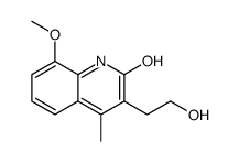3-(2-hydroxyethyl)-8-methoxy-4-methyl-1H-quinolin-2-one Structure