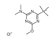 4,6-Bis-dimethylamino-2-methoxy-1,3,5-triazin-mono-methochlorid结构式