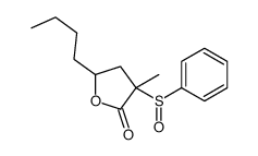 3-(benzenesulfinyl)-5-butyl-3-methyloxolan-2-one结构式
