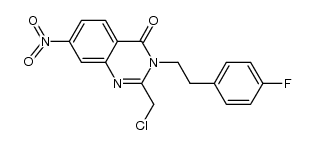 2-chloromethyl-3-[2-(4-fluoro-phenyl)-ethyl]-7-nitro-3H-quinazolin-4-one结构式