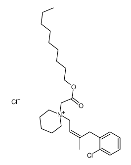 nonyl 2-[1-[(E)-4-(2-chlorophenyl)-3-methylbut-2-enyl]piperidin-1-ium-1-yl]acetate,chloride结构式