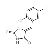 5-[(2,5-dichlorophenyl)methylidene]-2-sulfanylidene-thiazolidin-4-one结构式