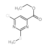 ethyl 6-chloro-2-methylsulfanyl-pyrimidine-4-carboxylate结构式