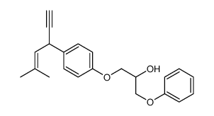 1-[4-(5-methylhex-4-en-1-yn-3-yl)phenoxy]-3-phenoxypropan-2-ol Structure