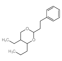 5-ethyl-2-phenethyl-4-propyl-1,3-dioxane结构式