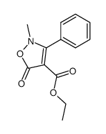 2-methyl-5-oxo-3-phenyl-2,5-dihydro-isoxazole-4-carboxylic acid ethyl ester结构式