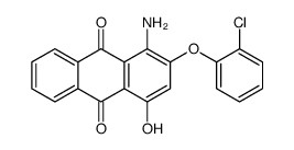 1-amino-2-(2-chlorophenoxy)-4-hydroxyanthracene-9,10-dione Structure