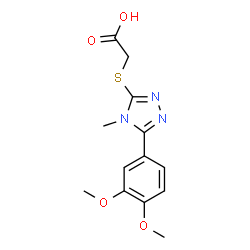 [5-(3,4-DIMETHOXY-PHENYL)-4-METHYL-4 H-[1,2,4]TRIAZOL-3-YLSULFANYL]-ACETIC ACID structure