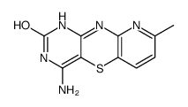 2-Amino-8-methyl-1H-pyrido(3,2-b)pyrimido(4,5-e)(1,4)thiazin-4(10H)-one结构式