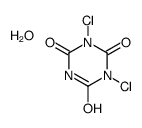 1,3-dichloro-1,3,5-triazinane-2,4,6-trione,hydrate Structure