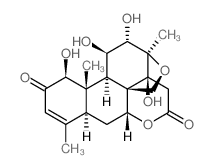 Picras-3-ene-2,16-dione,13,20-epoxy-1,11,12,14-tetrahydroxy-, (1b,11b,12a)- (9CI) Structure