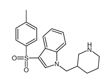 3-(4-methylphenyl)sulfonyl-1-(piperidin-3-ylmethyl)indole Structure