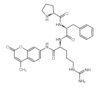 H-Pro-Phe-Arg-AMC acetate salt structure