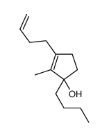 3-but-3-enyl-1-butyl-2-methylcyclopent-2-en-1-ol Structure