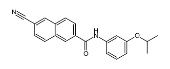 6-cyano-N-(3-propan-2-yloxyphenyl)naphthalene-2-carboxamide结构式