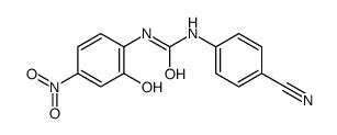 1-(4-cyanophenyl)-3-(2-hydroxy-4-nitrophenyl)urea Structure