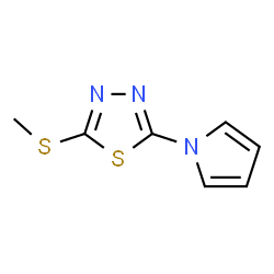 2-(methylthio)-5-(1H-pyrrol-1-yl)-1,3,4-thiadiazole结构式