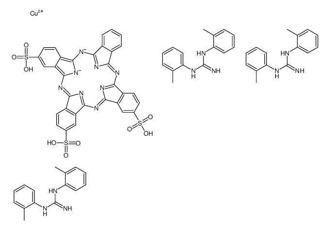 copper(2+) hydrogen phthalocyanine-29,30-diide-2,9,24-trisulfonate-1,2-bis(2-methylphenyl)guanidine (1:3:1:3) picture