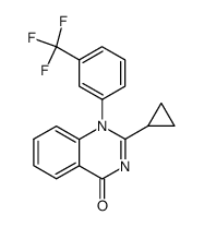 2-Cyclopropyl-1-(3-trifluoromethyl-phenyl)-1H-quinazolin-4-one结构式