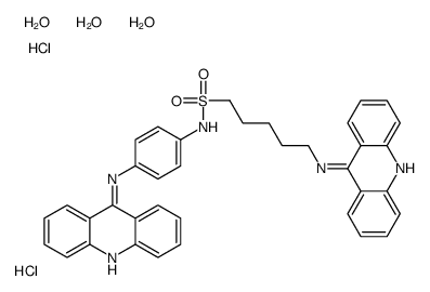 5-(acridin-9-ylamino)-N-[4-(acridin-9-ylamino)phenyl]pentane-1-sulfonamide,trihydrate,dihydrochloride Structure