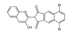 5,8-dibromo-2-(3-hydroxyquinolin-2-yl)-1H-benz[f]indene-1,3(2H)-dione结构式