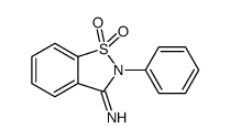 1,1-dioxo-2-phenyl-1,2-benzothiazol-3-imine结构式
