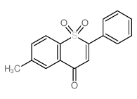 4H-1-Benzothiopyran-4-one,6-methyl-2-phenyl-, 1,1-dioxide结构式