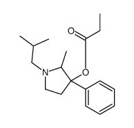 1-(2-Methylpropyl)-2-methyl-3-phenylpyrrolidin-3-ol propionate structure