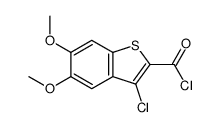 3-chloro-5,6-dimethoxy-1-benzothiophene-2-carbonyl chloride Structure