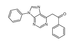 1-phenyl-2-(9-phenylpurin-6-yl)ethanone Structure