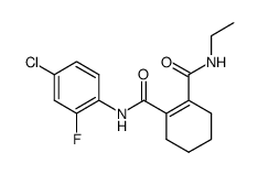 Cyclohex-1-ene-1,2-dicarboxylic acid 1-[(4-chloro-2-fluoro-phenyl)-amide] 2-ethylamide结构式