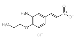 Benzenamine,5-(2-nitroethenyl)-2-propoxy-, hydrochloride (1:1) Structure