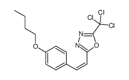 2-Trichloromethyl-5-(p-butoxystyryl)-1,3,4-oxadiazole结构式