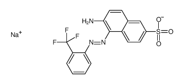 6-Amino-5-[[2-(trifluoromethyl)phenyl]azo]-2-naphthalenesulfonic acid sodium salt picture