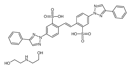 4,4'-bis(4-phenyl-2H-1,2,3-triazol-2-yl)stilbene-2,2'-disulphonic acid, compound with 2,2'-iminodiethanol structure