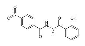 N-(4-nitrobenzoyl)-N'-(2-hydroxybenzoyl)hydrazine结构式