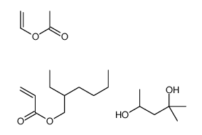 ethenyl acetate,2-ethylhexyl prop-2-enoate,2-methylpentane-2,4-diol结构式