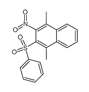 1,4-dimethyl-2-nitro-3-phenylsulphonylnaphthalene Structure