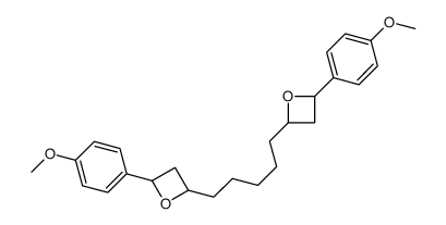 2-(4-methoxyphenyl)-4-[5-[4-(4-methoxyphenyl)oxetan-2-yl]pentyl]oxetane Structure