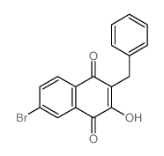 3-benzyl-7-bromo-4-hydroxy-naphthalene-1,2-dione结构式