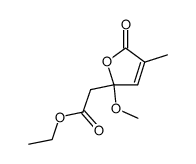 ethyl 2-methoxy-4-methyl-5-oxo-2,5-dihydrofuran-2-ylacetate Structure