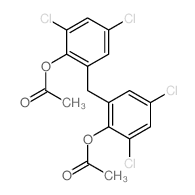 [2-[(2-acetyloxy-3,5-dichloro-phenyl)methyl]-4,6-dichloro-phenyl] acetate结构式