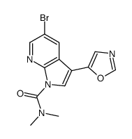 5-Bromo-N,N-dimethyl-3-(1,3-oxazol-5-yl)-1H-pyrrolo[2,3-b]pyridin e-1-carboxamide Structure