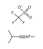 N-methylisobutyronitrilium trifluoromethanesulfonate结构式
