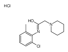 N-(2-chloro-6-methylphenyl)-2-piperidin-1-ium-1-ylacetamide,chloride Structure